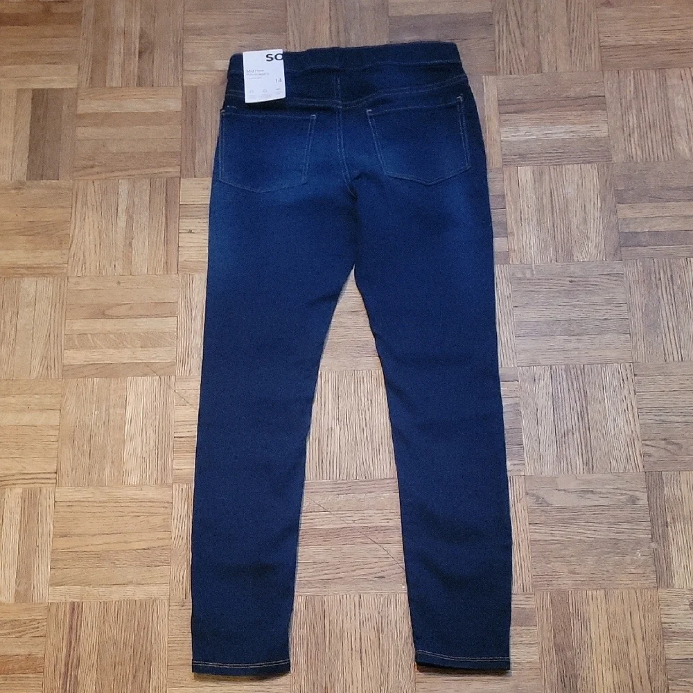 SO Dark Blue Mid Rise Pull-on Jeggings SIZE 14